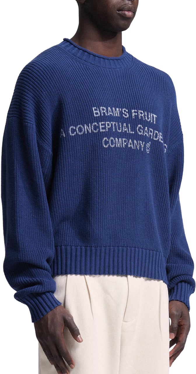 Bram's Fruit Stamp Knit - Navy Blauw