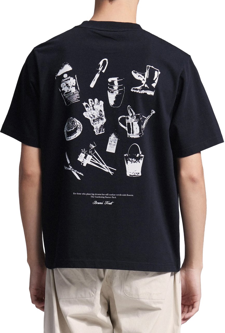 Bram's Fruit Gardening Kit T-shirt - Black Zwart