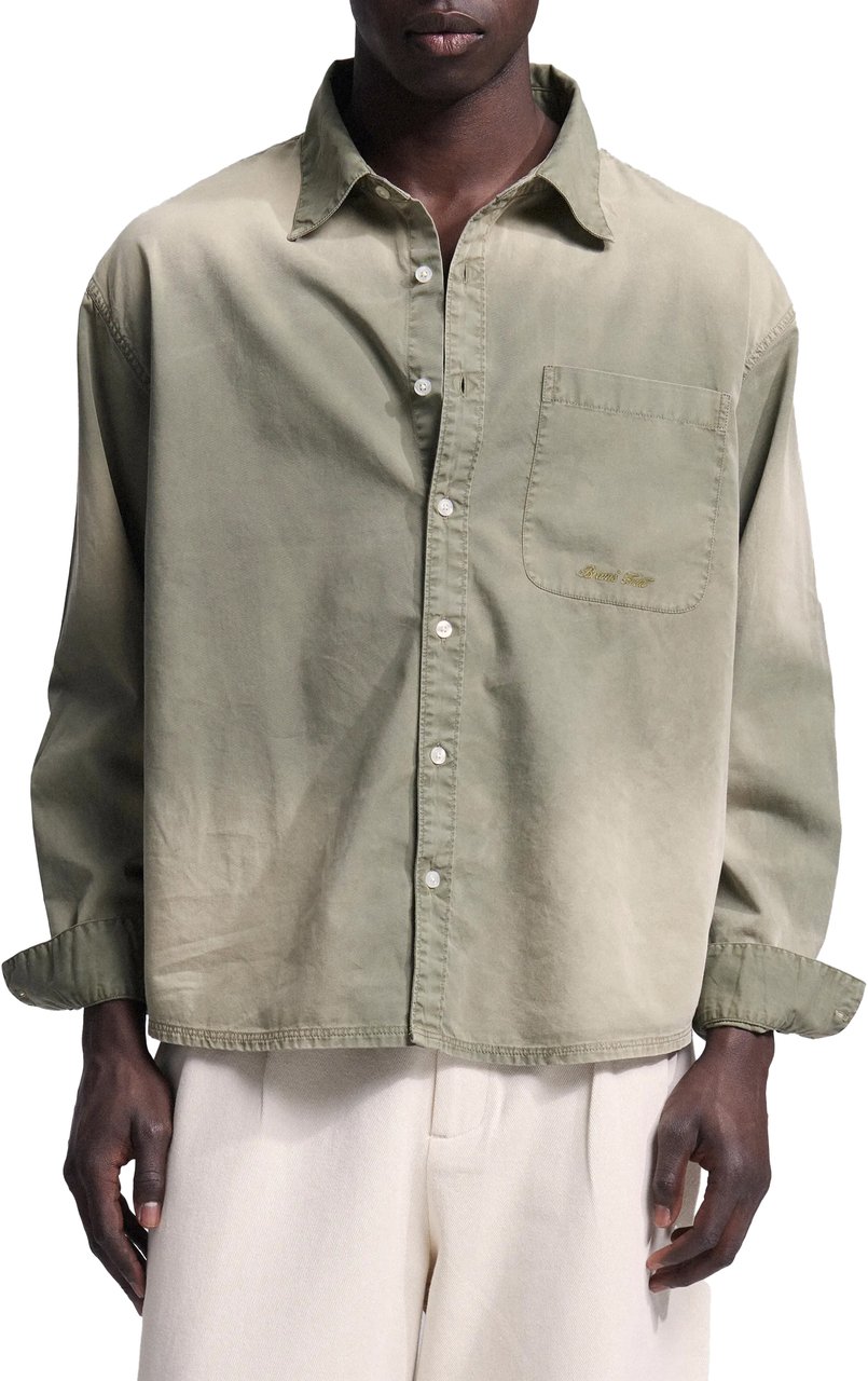 Bram's Fruit Sun Faded Script logo Shirt - Green Groen