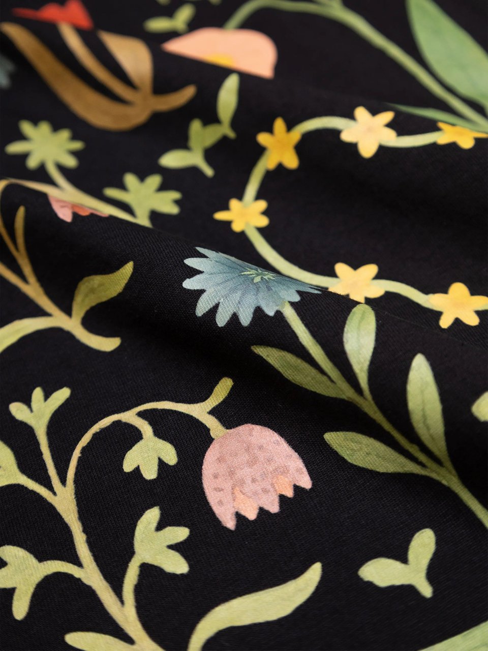 Bram's Fruit Botanical T-shirt - Black Zwart