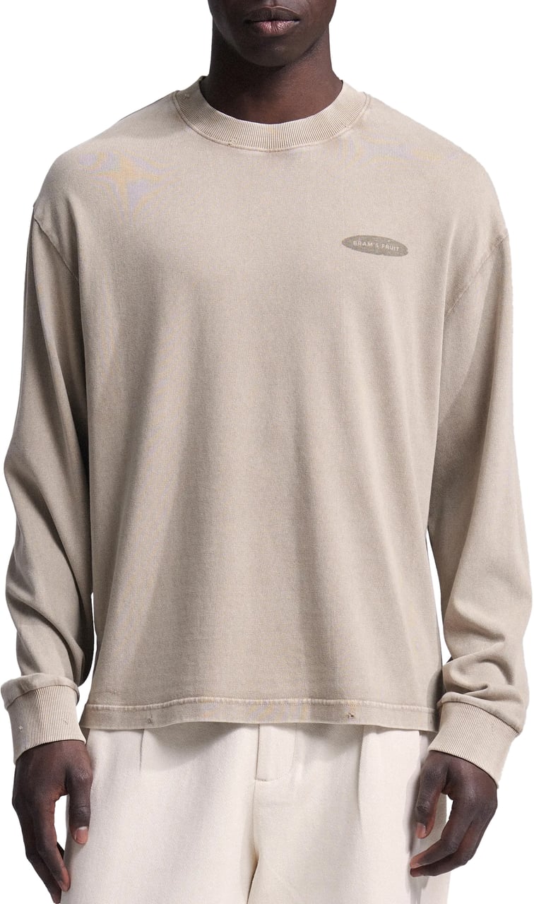 Bram's Fruit Distressed F*ck Off I'm Gardening Longsleeve - Sand Beige