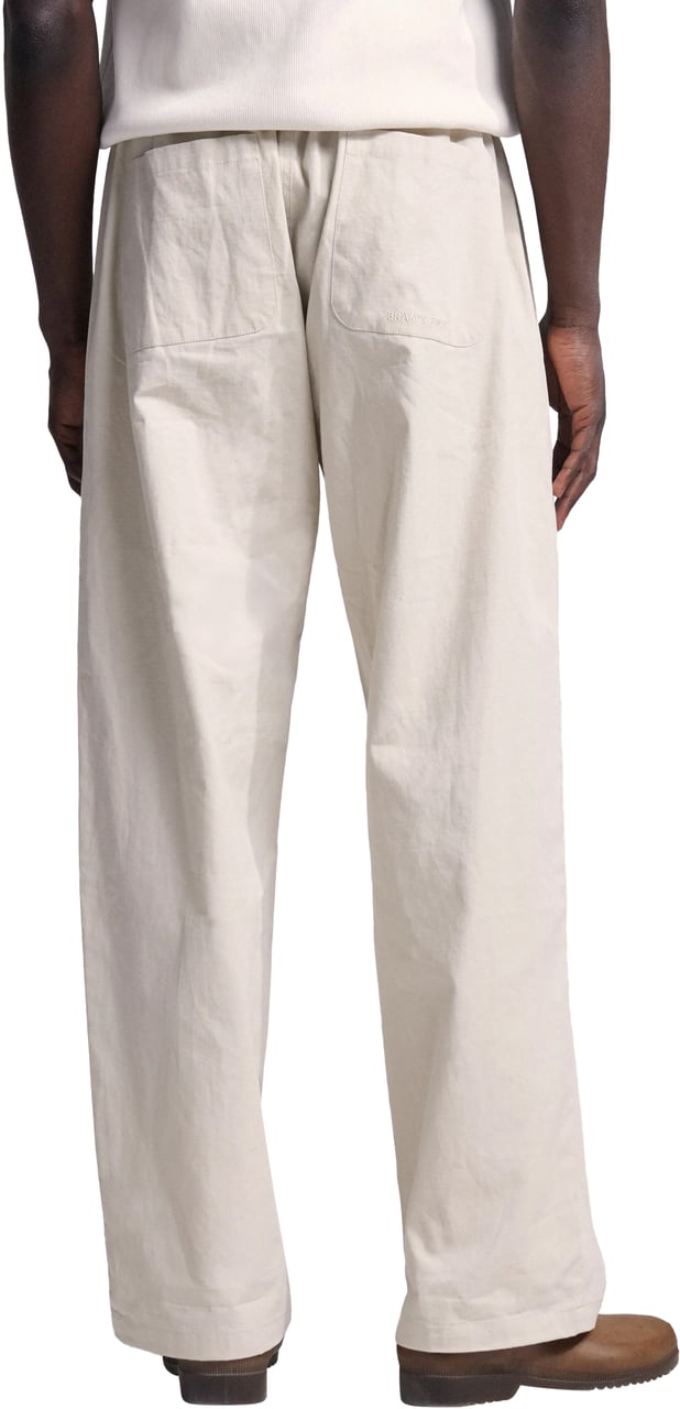 Bram's Fruit Ripstop Text Logo Pants - Off White Wit