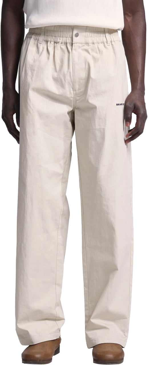 Bram's Fruit Ripstop Text Logo Pants - Off White Wit