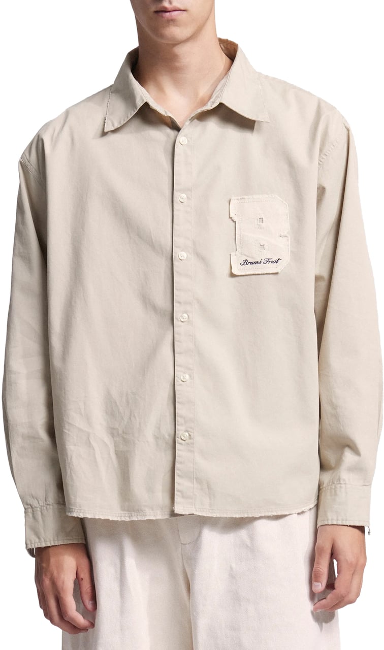 Bram's Fruit Longsleeve Varsity Shirt - Desert Beige