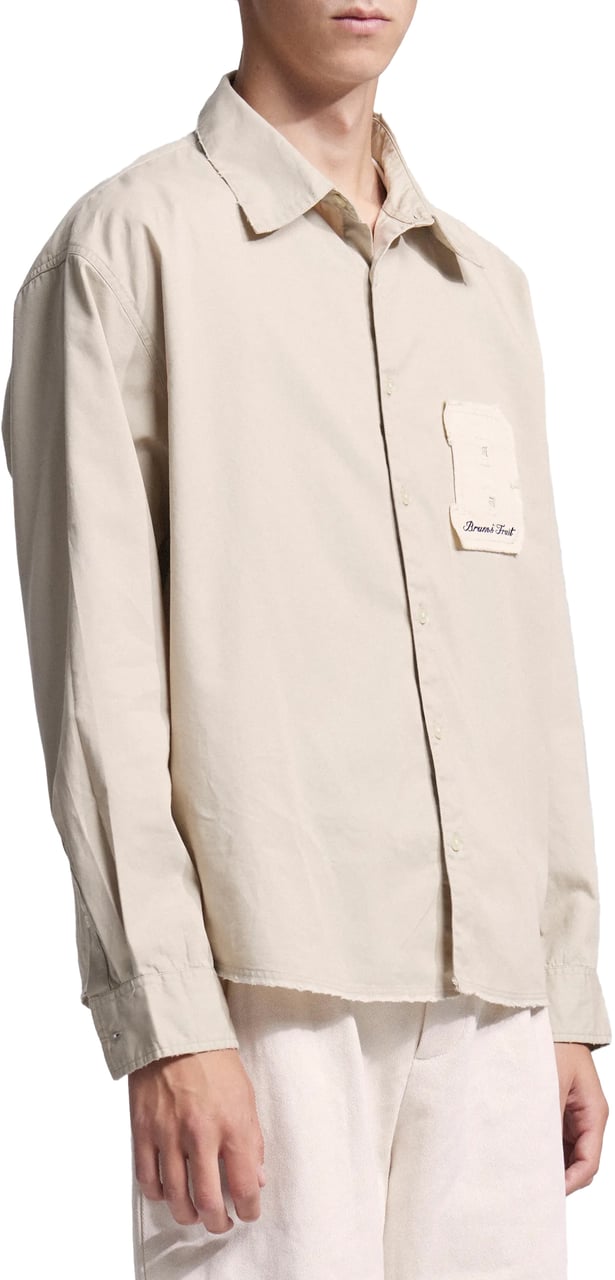 Bram's Fruit Longsleeve Varsity Shirt - Desert Beige