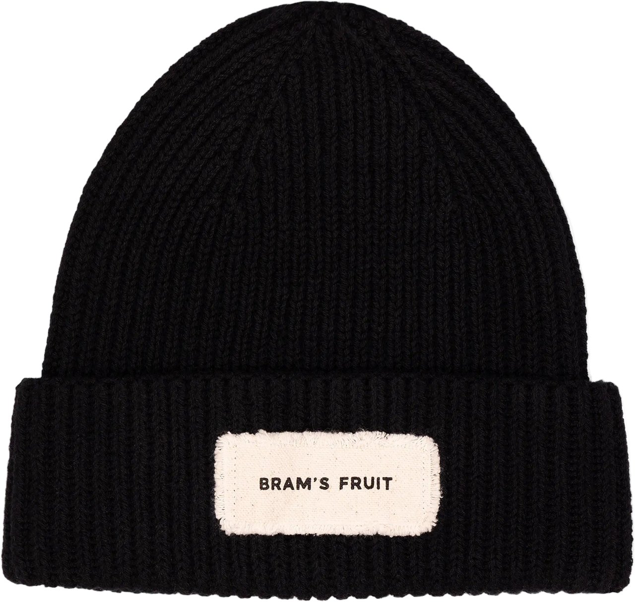 Bram's Fruit Distressed Beanie - Black Zwart