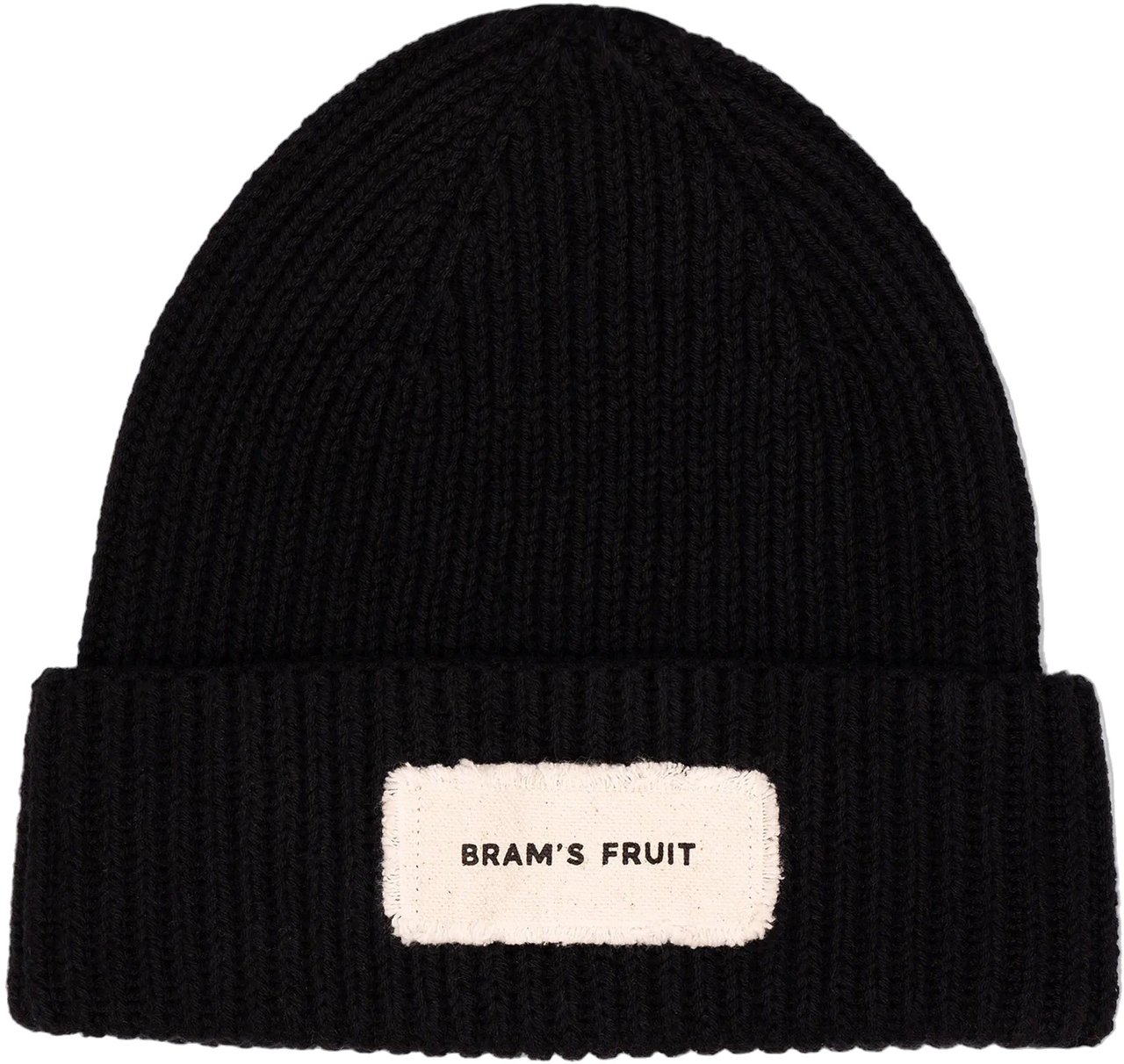 Bram's Fruit Distressed Beanie - Black Zwart