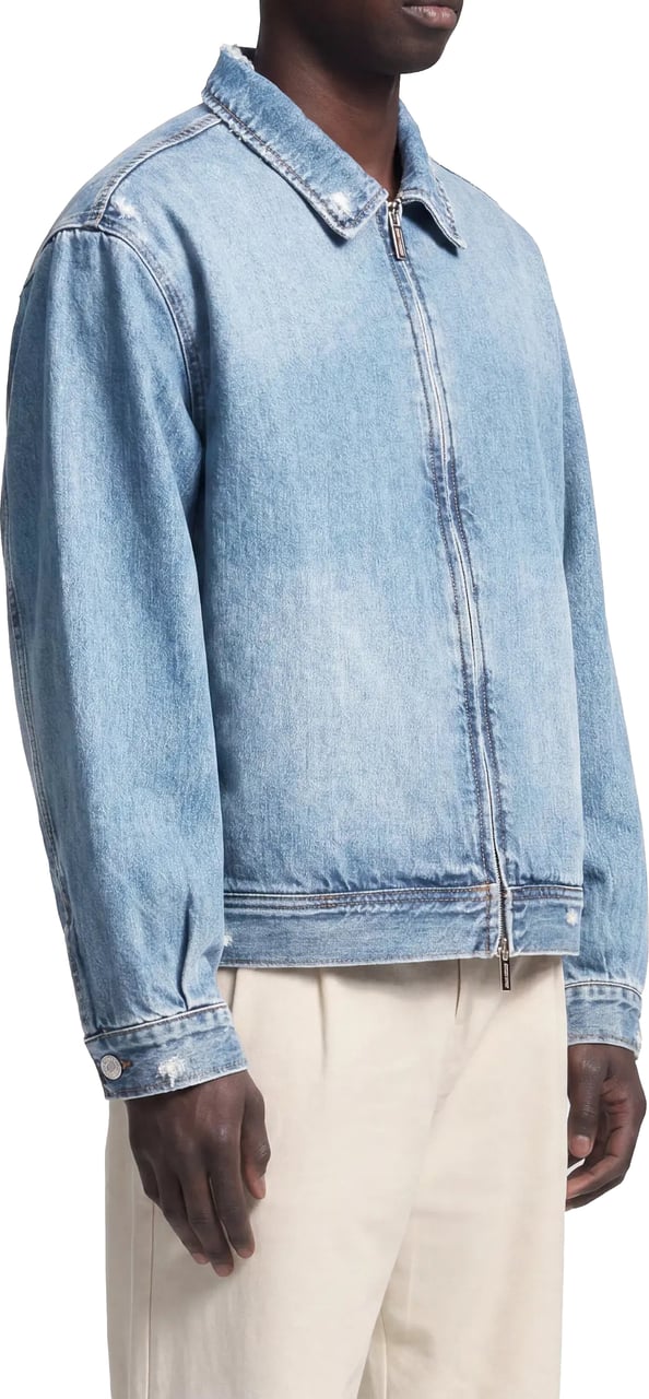 Bram's Fruit Denim Jacket - Washed Indigo Blauw