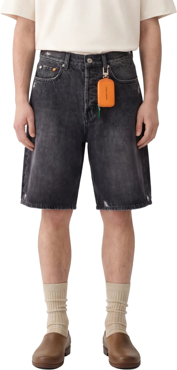 Bram's Fruit Denim Shorts - Washed Black Zwart