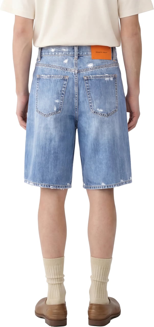 Bram's Fruit Denim Shorts - Washed Indigo Blauw