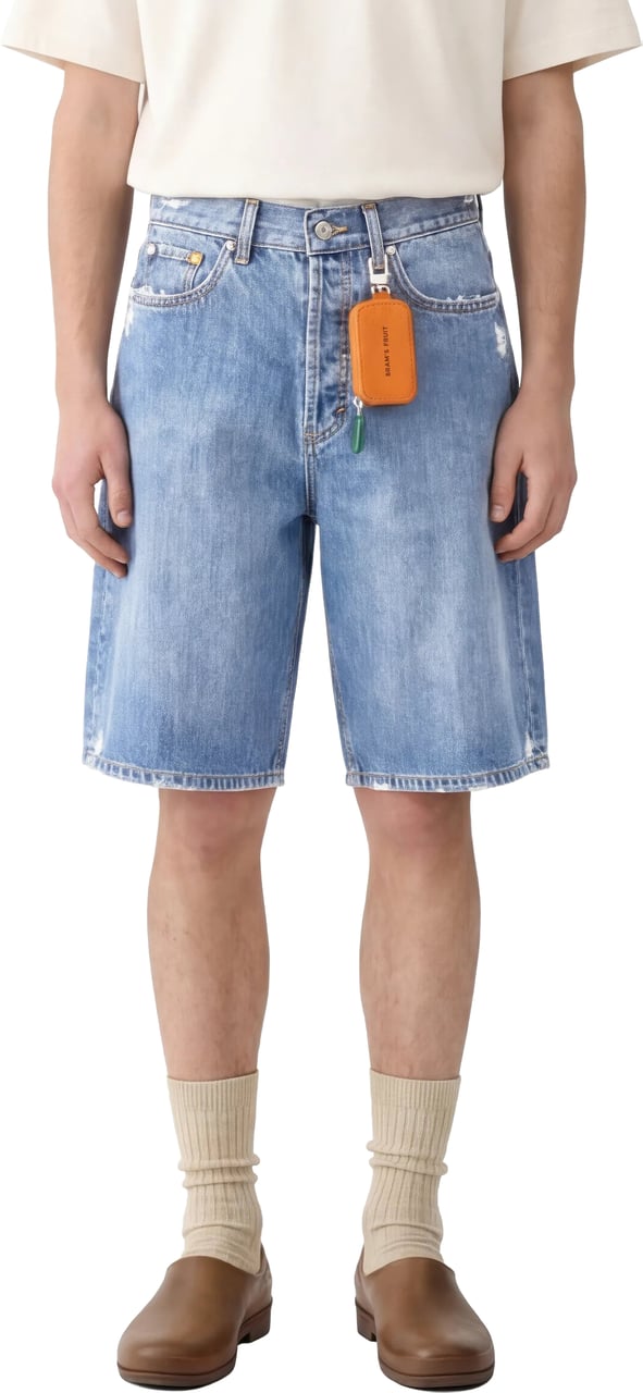 Bram's Fruit Denim Shorts - Washed Indigo Blauw