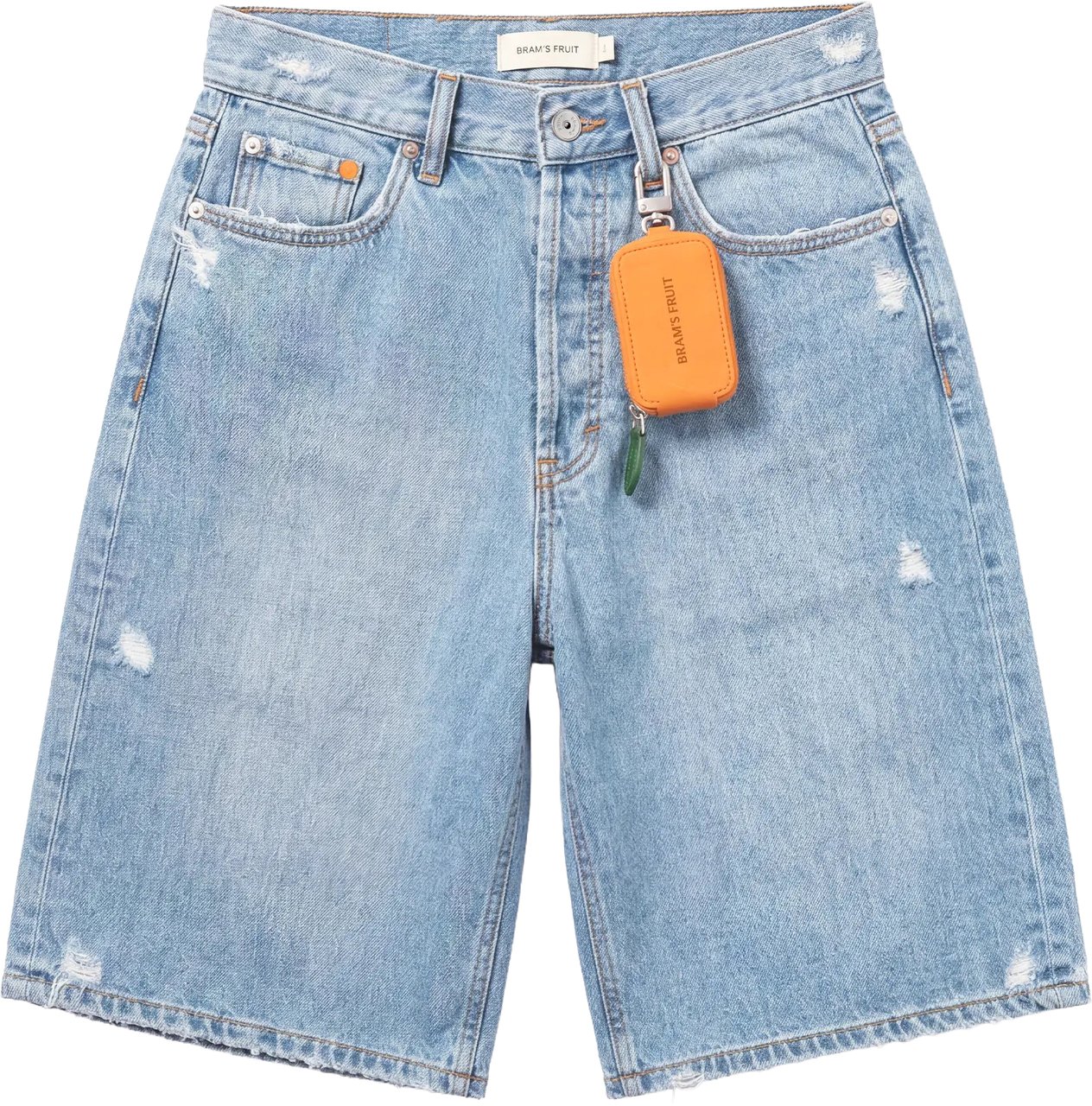 Bram's Fruit Denim Shorts - Washed Indigo Blauw