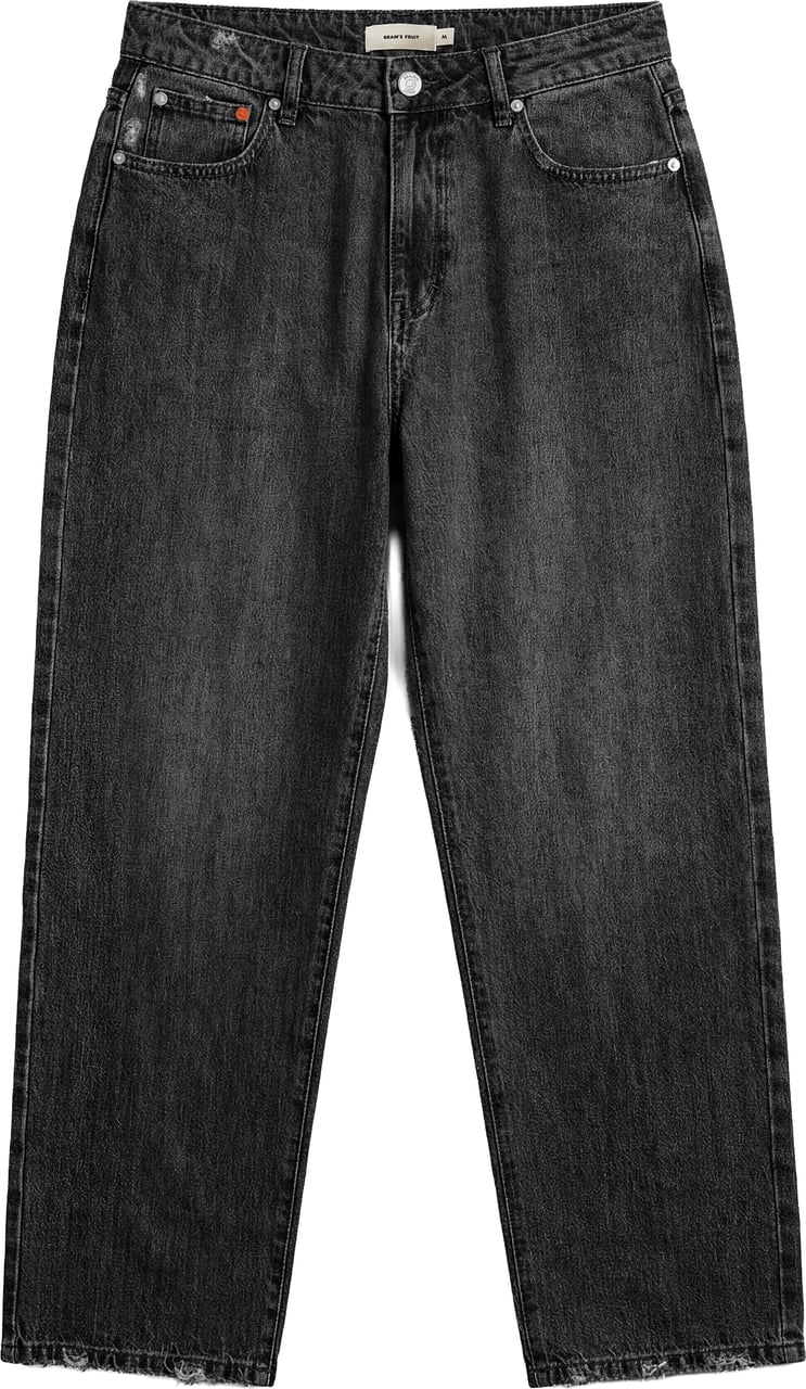 Bram's Fruit Denim Trousers - Washed Black Zwart