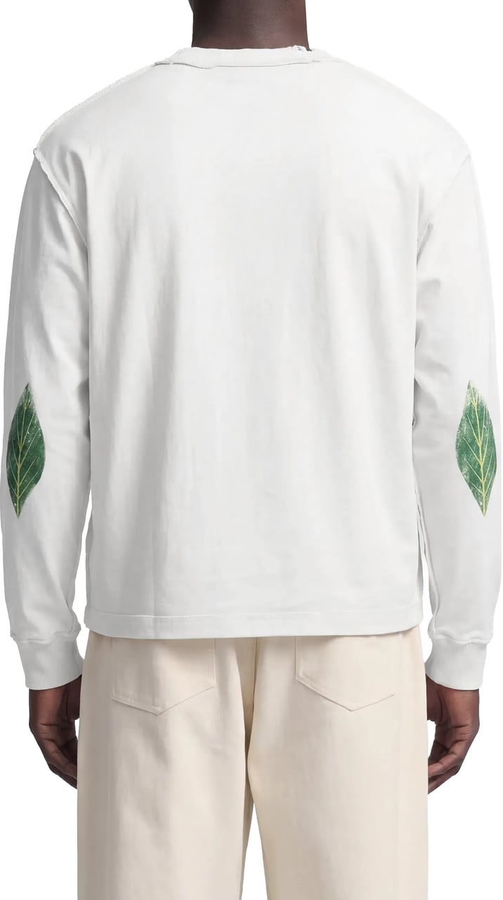 Bram's Fruit Distressed Leaf Longsleeve - Off White Wit