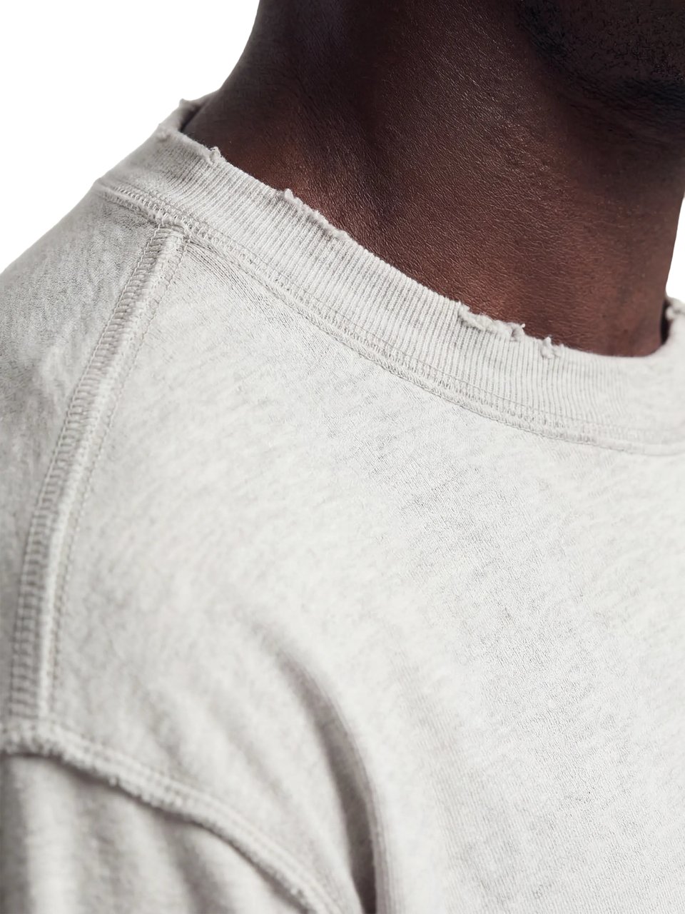 Bram's Fruit Distressed Leaf Longsleeve - Grey Melange Grijs