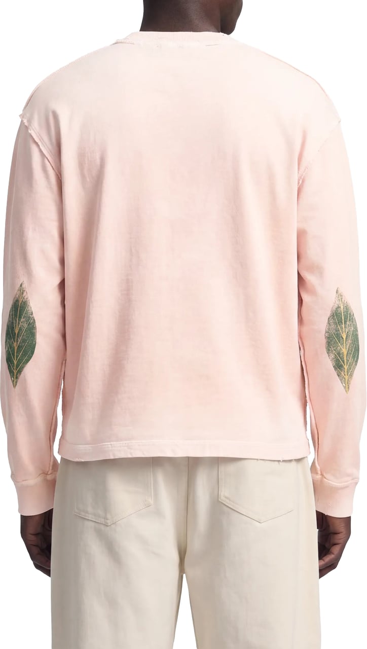 Bram's Fruit Distressed Leaf Longsleeve - Strawberry Milkshake Pink Roze