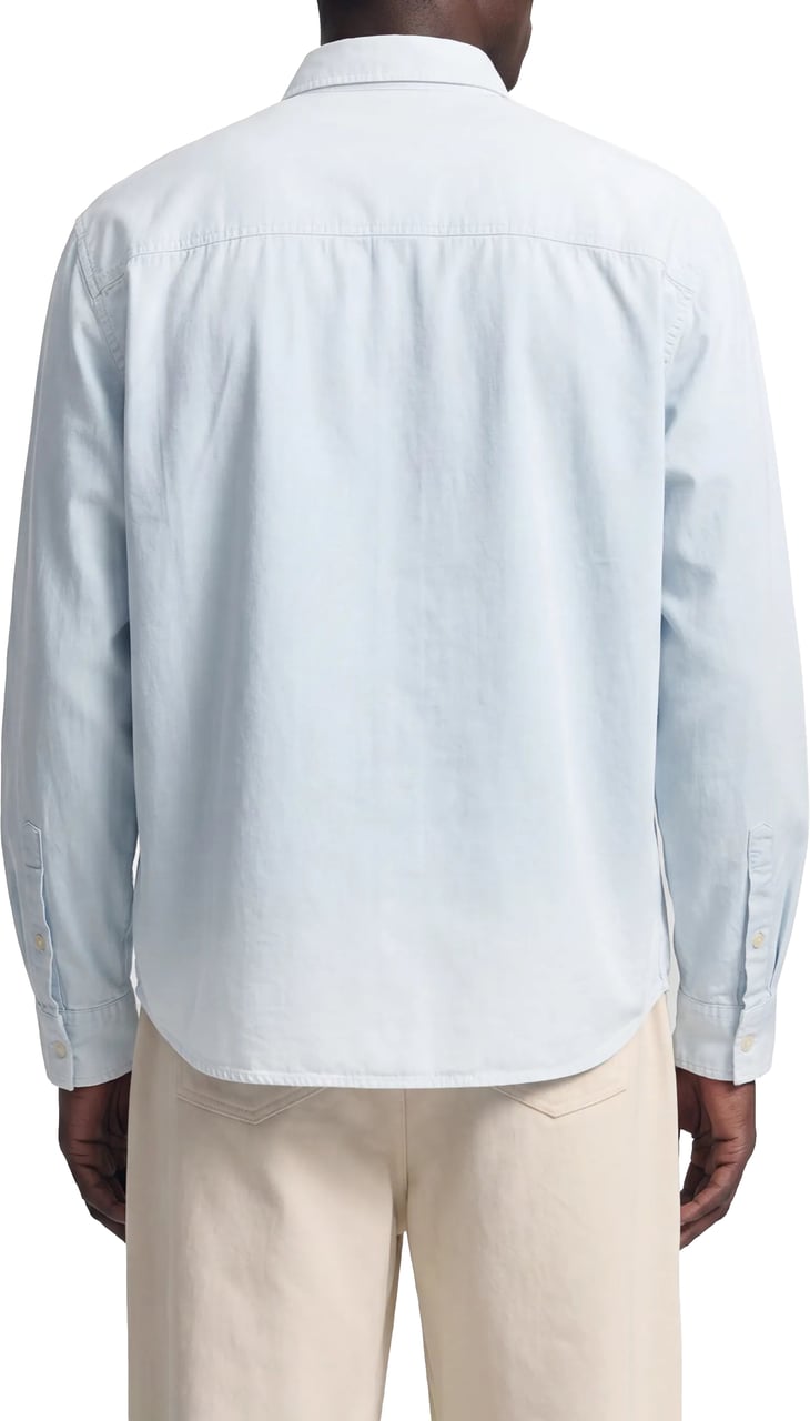 Bram's Fruit Script Logo Shirt Longsleeve - Blueberry Blue Blauw