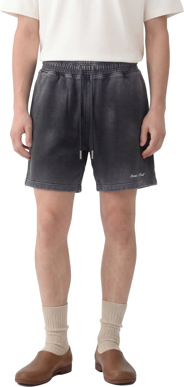 Bram's Fruit Script Logo Shorts - Shadow Black Zwart