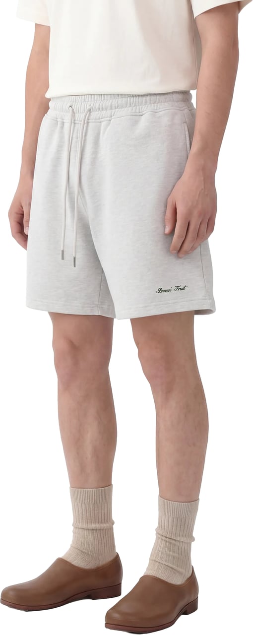 Bram's Fruit Script Logo Shorts - Grey Melange Grijs