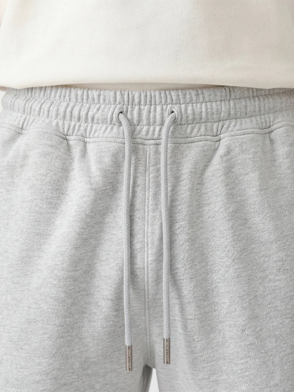 Bram's Fruit Script Logo Shorts - Grey Melange Grijs