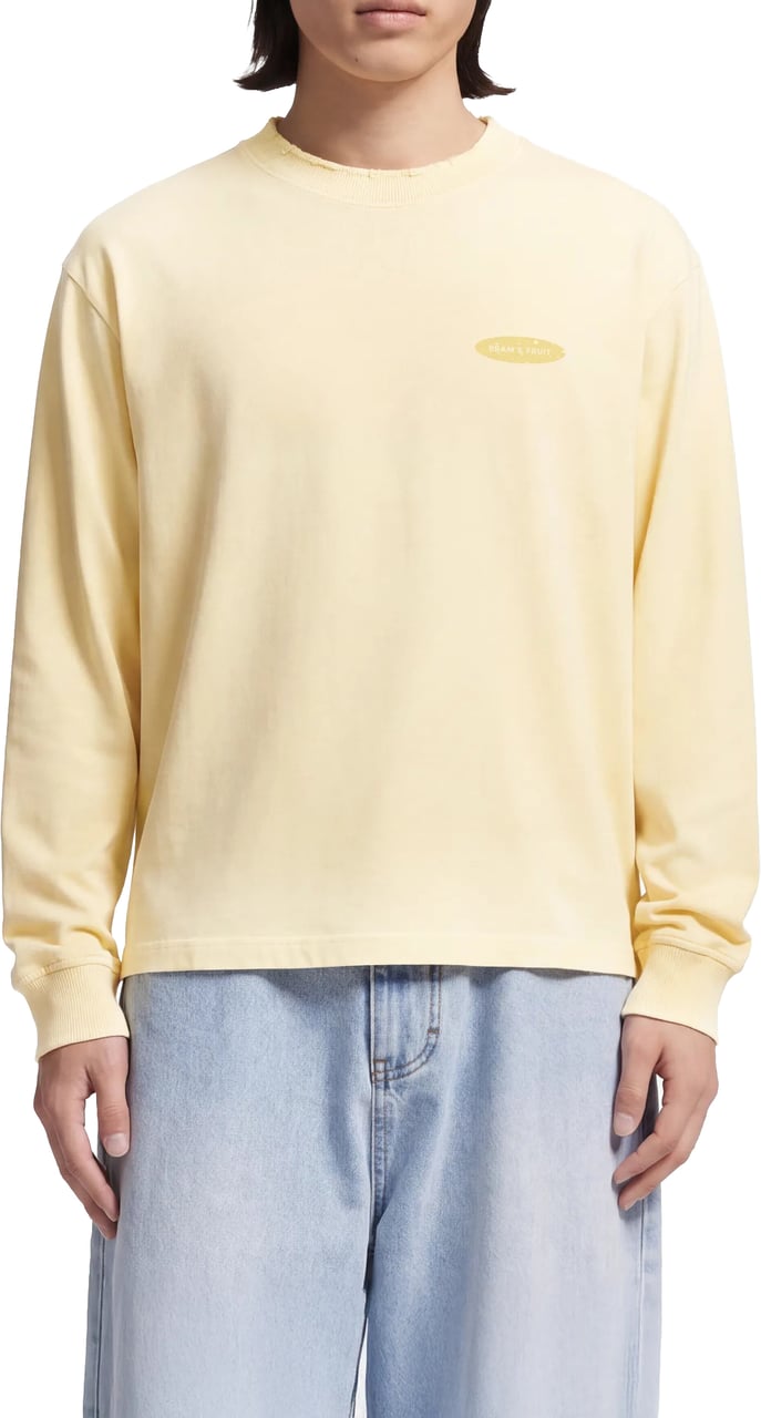 Bram's Fruit Distressed “F*ck Off I'm Gardening” Longsleeve - Banana Yellow Geel