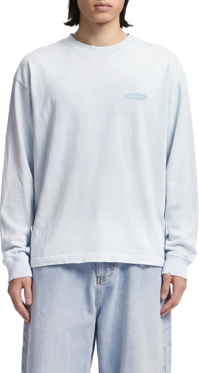 Bram's Fruit Distressed “F*ck Off I'm Gardening” Longsleeve - Blueberry Blue Blauw