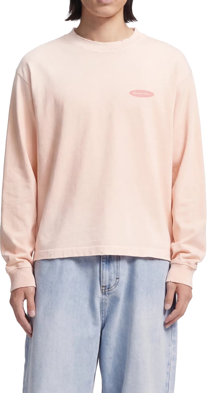 Bram's Fruit Distressed “F*ck Off I'm Gardening” Longsleeve - Strawberry Milkshake Pink Roze