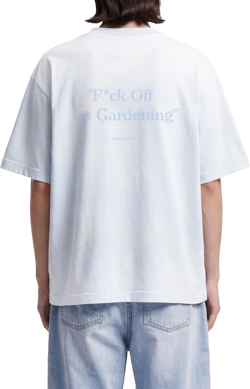 Bram's Fruit Distressed “F*ck Off I'm Gardening” T-shirt - Blueberry Blue Blauw