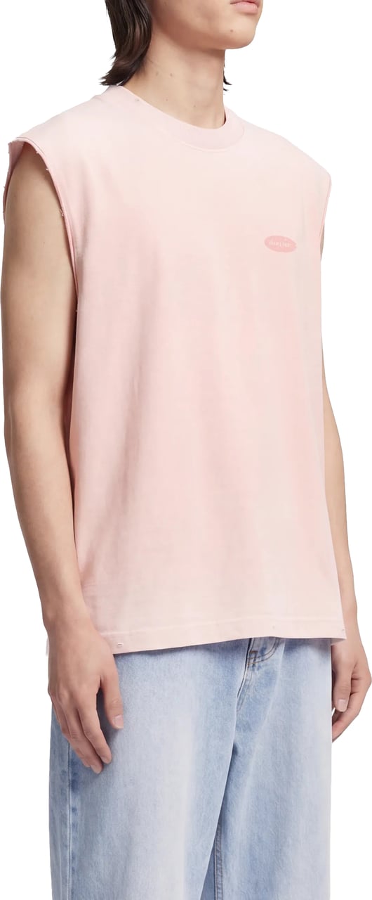 Bram's Fruit Distressed “F*ck Off I'm Gardening” Sleeveless T-shirt - Strawberry Milkshake Pink Roze