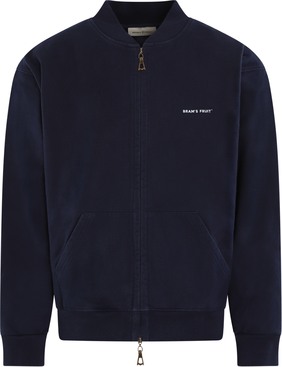Bram's Fruit Heren Eyelett Zip Up Vest Blauw Blauw