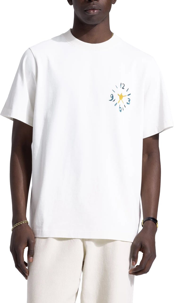 Bram's Fruit Heren Clock Acrylic T-Shirt Wit Wit