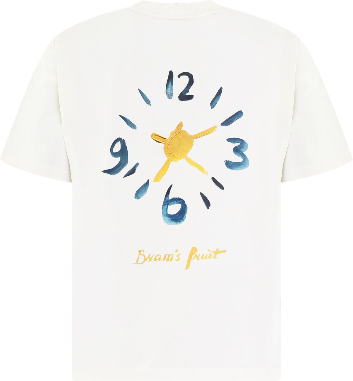 Bram's Fruit Heren Clock Acrylic T-Shirt Wit Wit