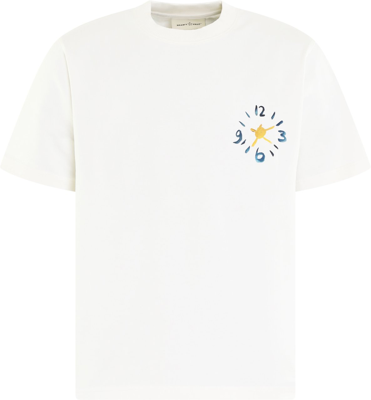 Bram's Fruit Heren Clock Acrylic T-Shirt Wit Wit