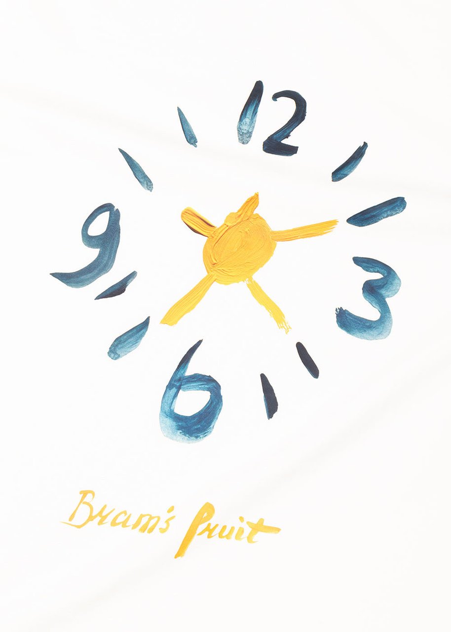 Bram's Fruit Heren Clock Acrylic T-Shirt Wit Wit