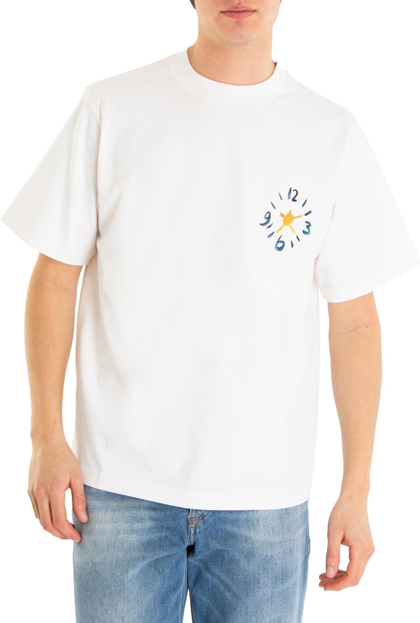 Bram's Fruit Heren Clock Acrylic T-Shirt Wit Wit