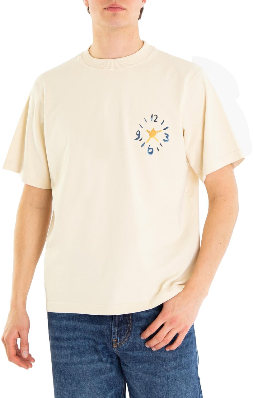 Bram's Fruit Heren Clock Acrylic T-Shirt Beige Beige