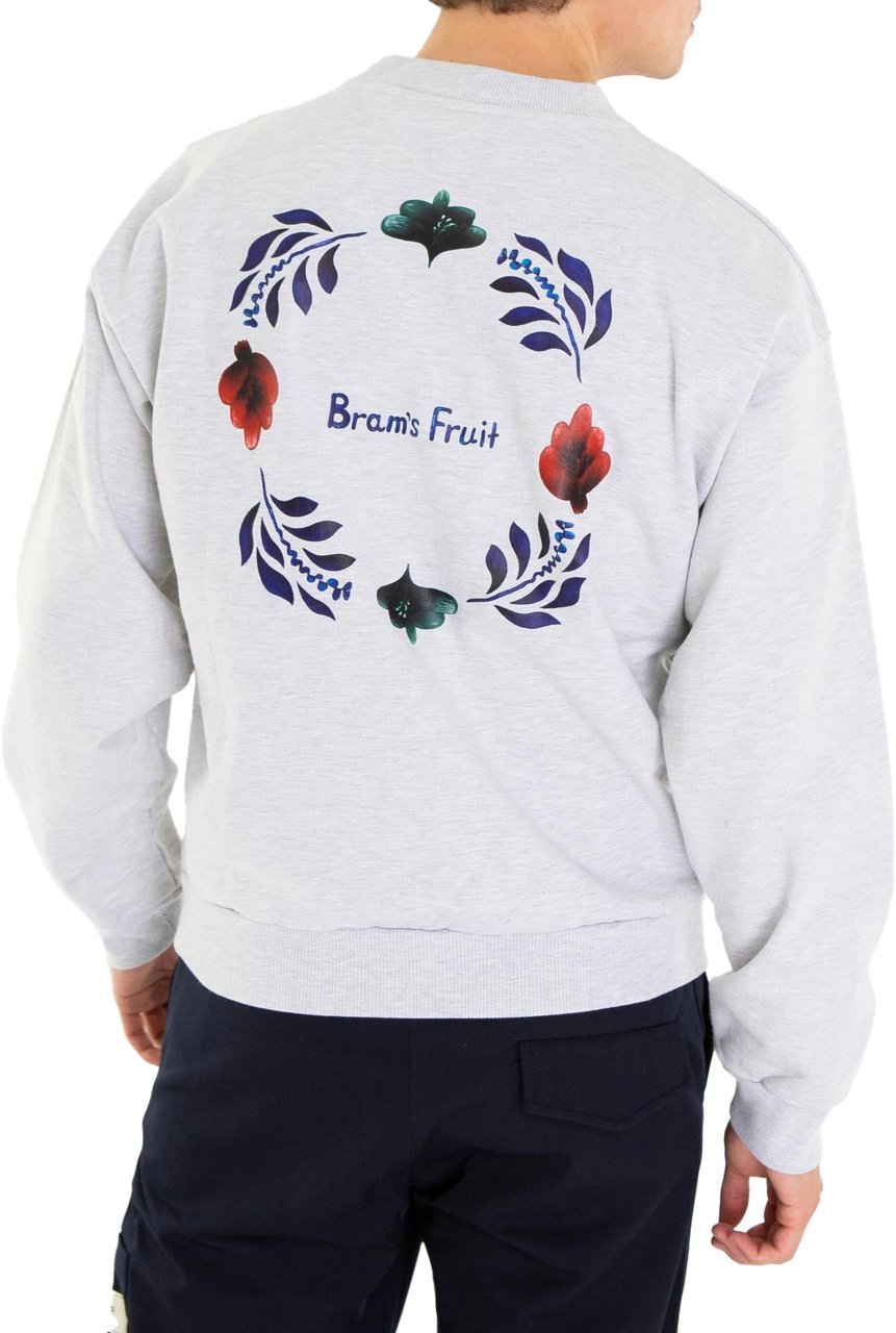 Bram's Fruit Heren Flora Sweater Grijs Grijs