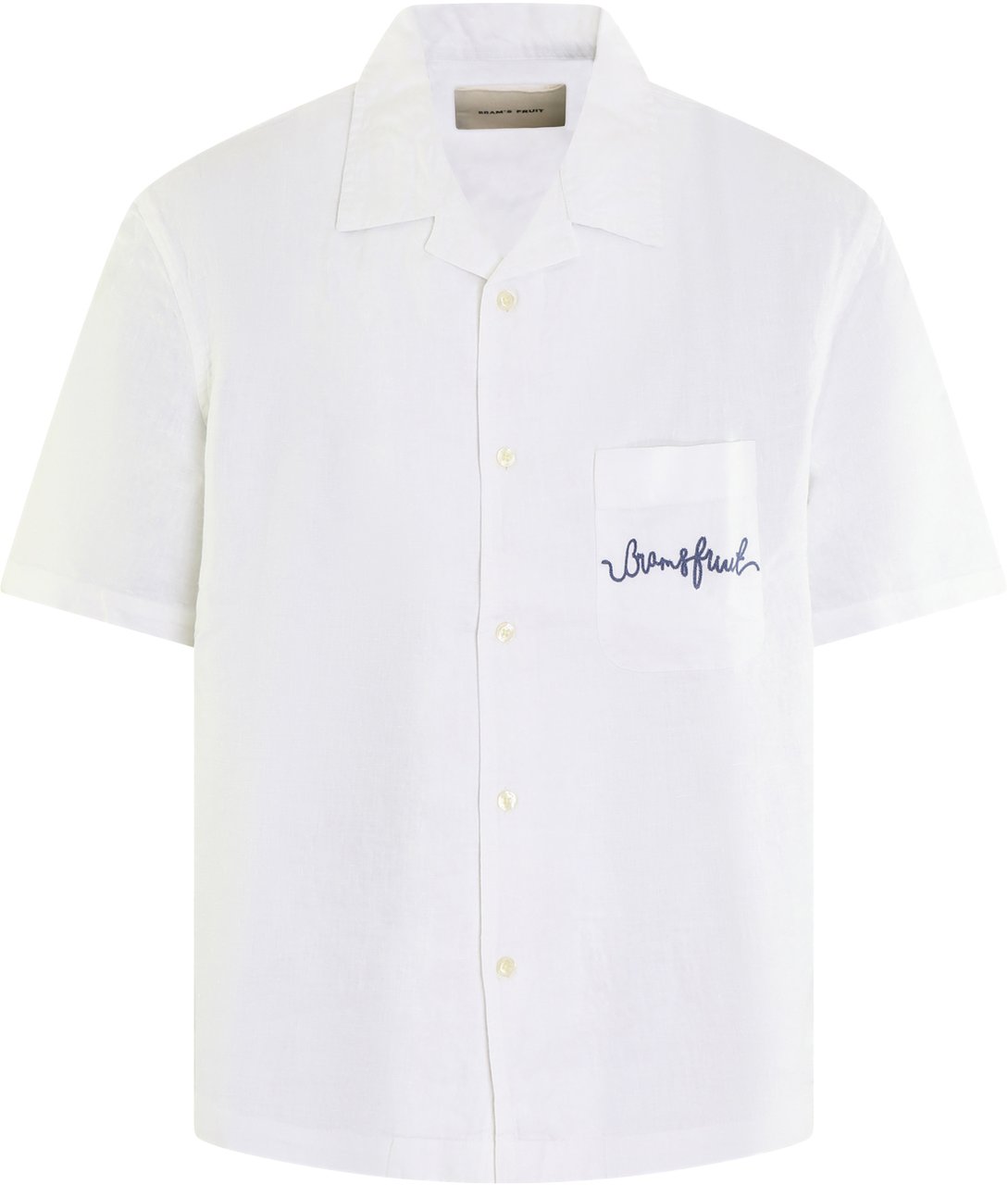 Bram's Fruit Heren Garden Hose Linen Shirt Wit Wit