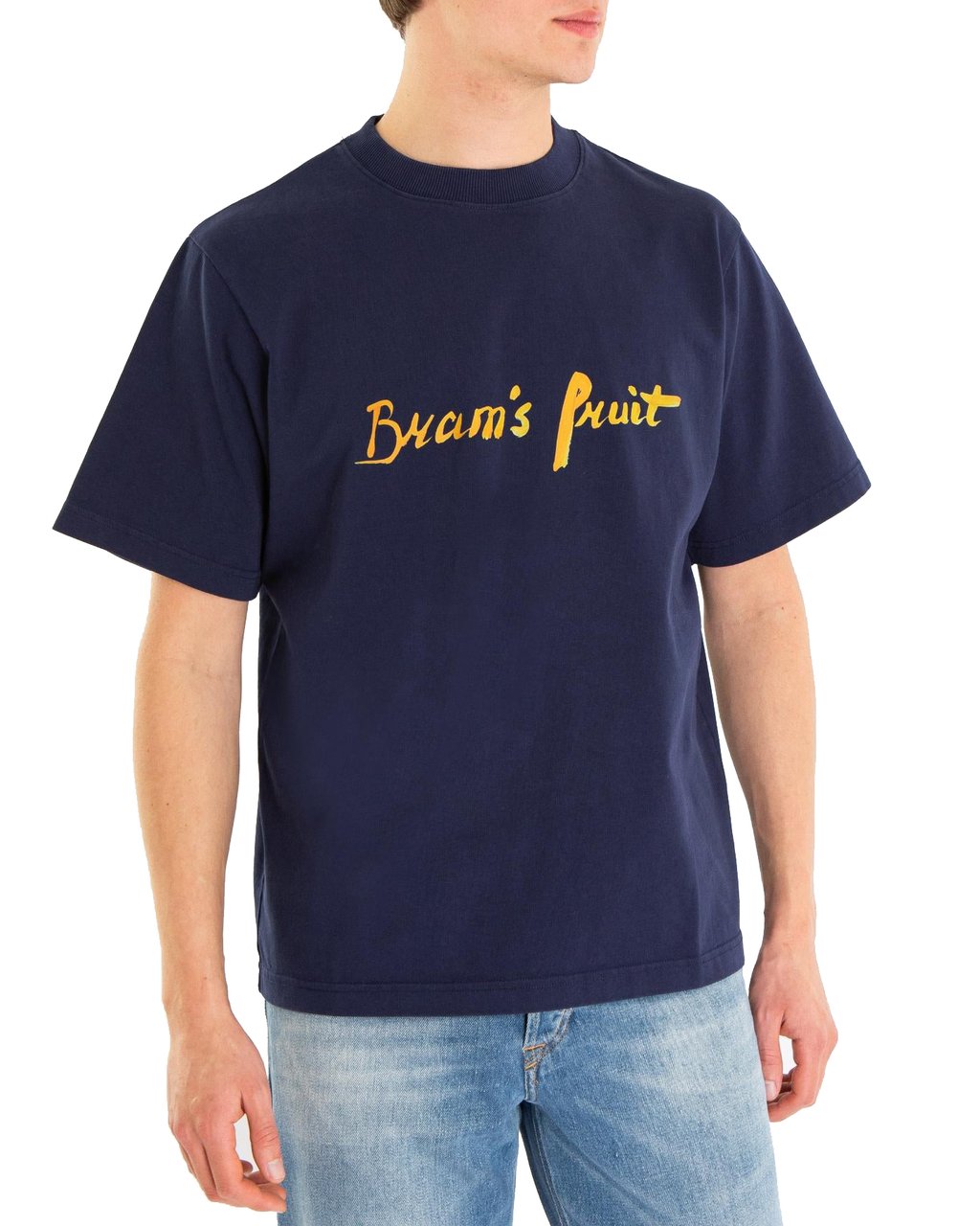 Bram's Fruit Heren Mum'S Script T-Shirt Blauw Blauw