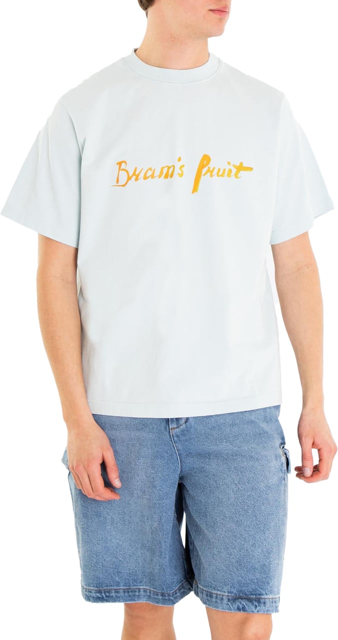 Bram's Fruit Heren Mum'S Script T-Shirt Blauw Blauw