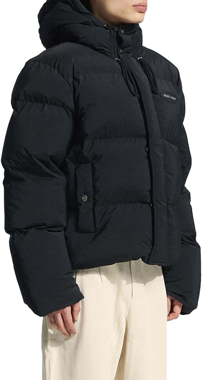 Bram's Fruit Heren Hooded Puffer Jacket Zwart Zwart