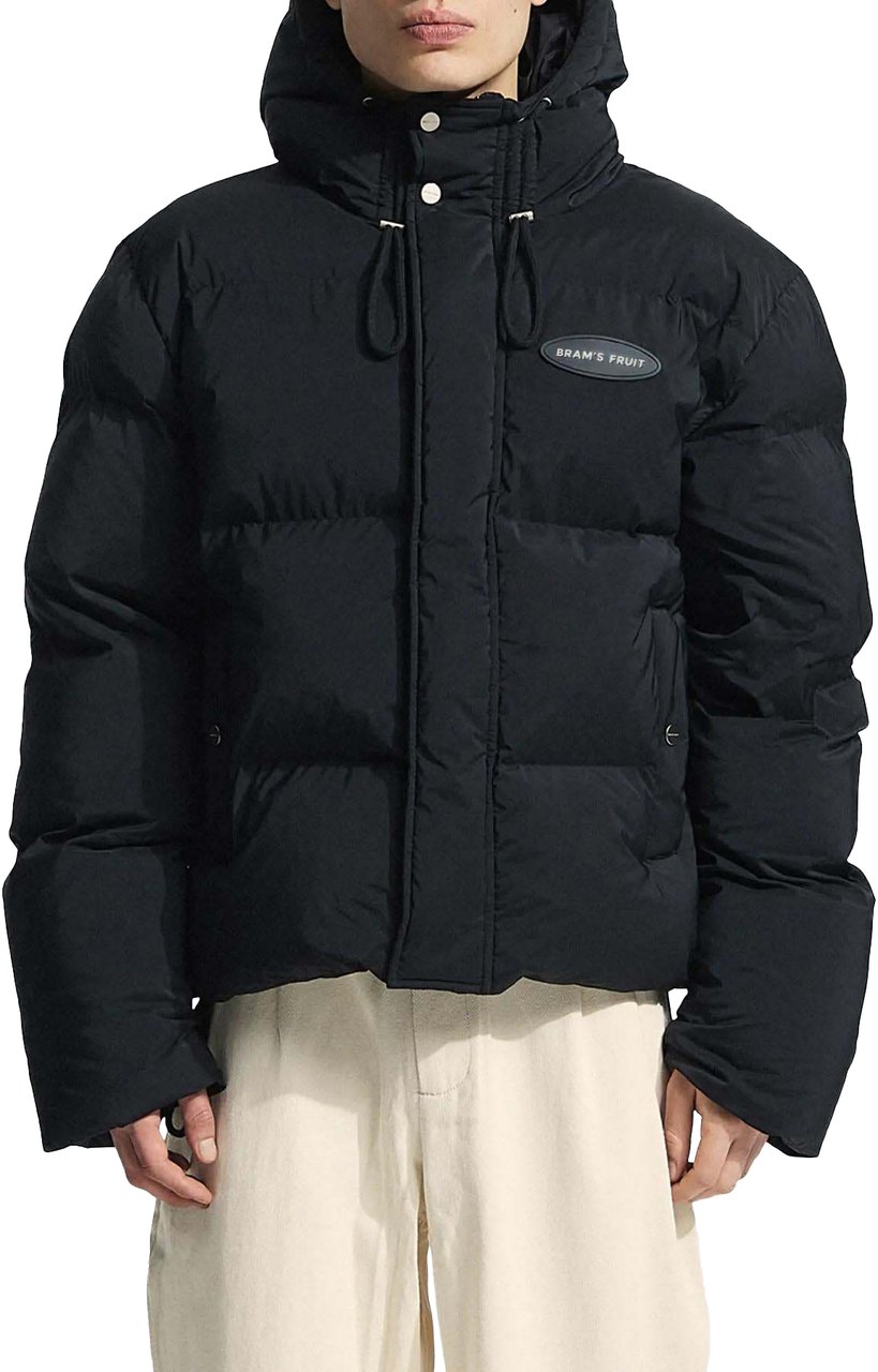 Bram's Fruit Heren Hooded Puffer Jacket Zwart Zwart