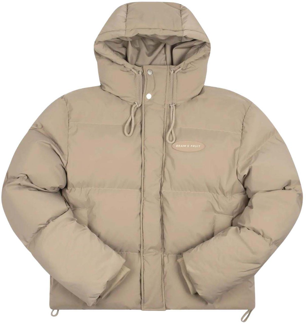 Bram's Fruit Heren Hooded Puffer Jacket Beige Beige