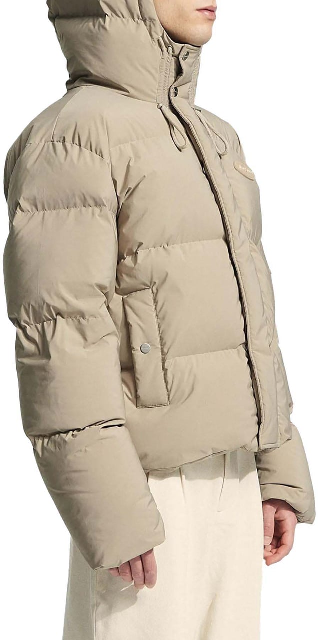 Bram's Fruit Heren Hooded Puffer Jacket Beige Beige