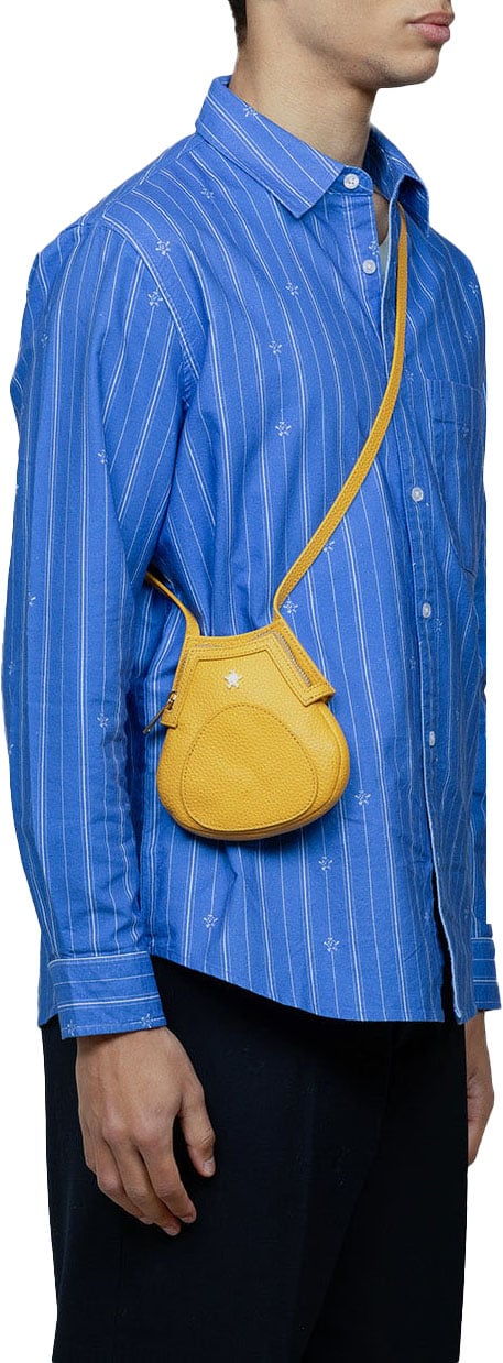 Bram's Fruit Lemon Pattern Oxford Shirt - Marine Blue Blauw