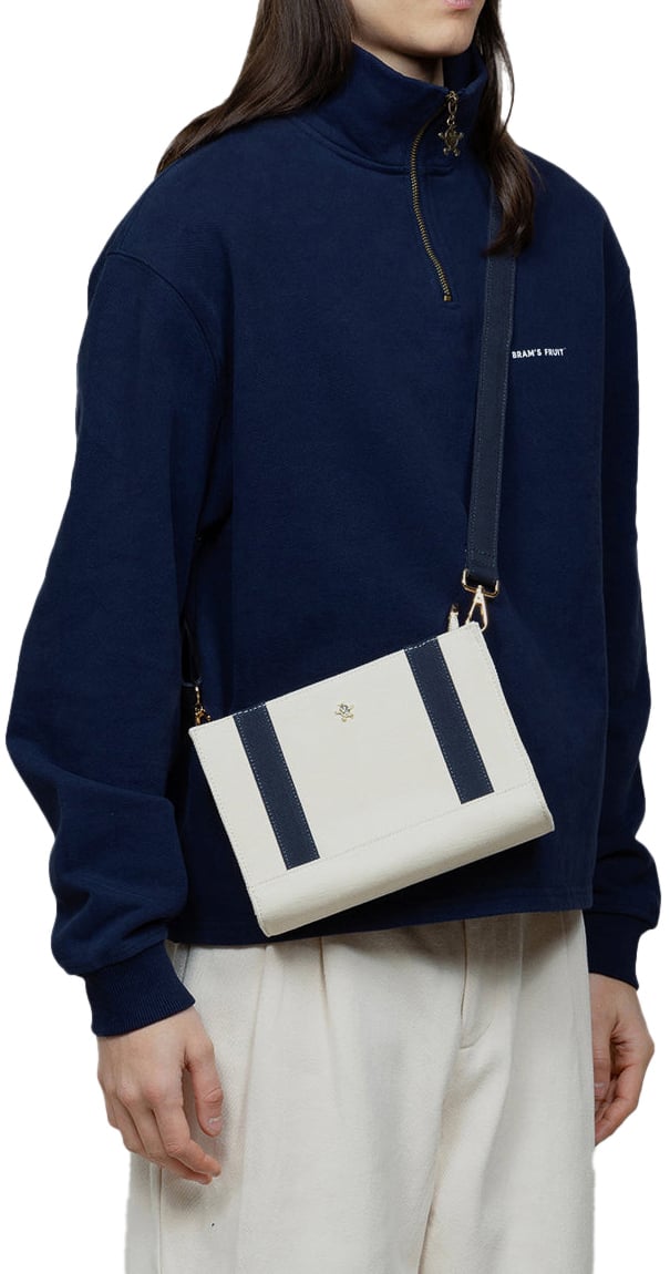 Bram's Fruit Lemon Buckle Quarter Zip - Navy Blauw