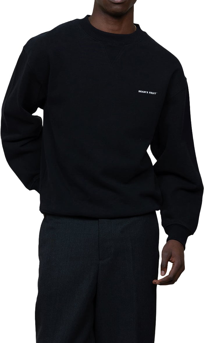 Bram's Fruit Eyelet Crewneck - Black Zwart