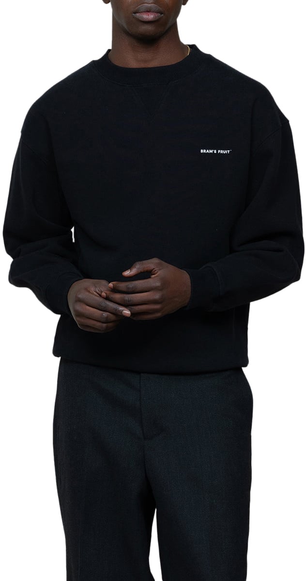Bram's Fruit Eyelet Crewneck - Black Zwart