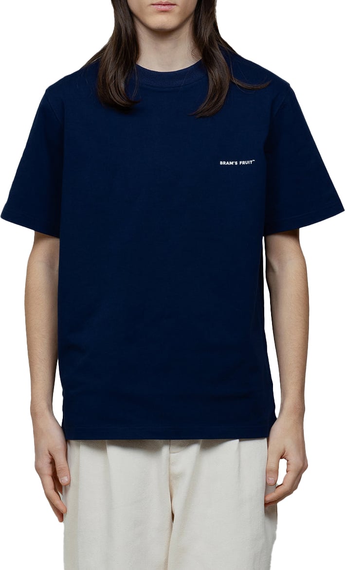 Bram's Fruit Eyelet T-shirt - Navy Blauw