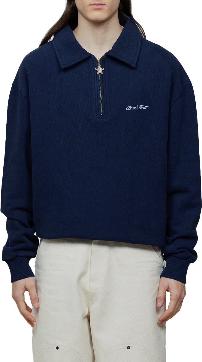 Bram's Fruit Lemon Polo Sweat - Navy Blauw